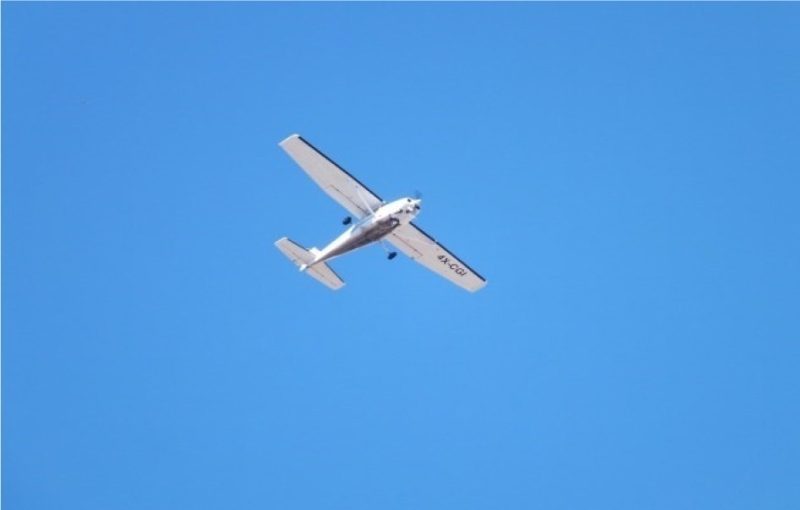 מטוס באוויר, צילום עיריית כפר סבא