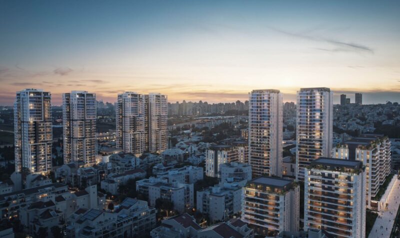 הדמיה של פרויקט 360 של ענב בכפר סבא – קרדיט: DVISION3